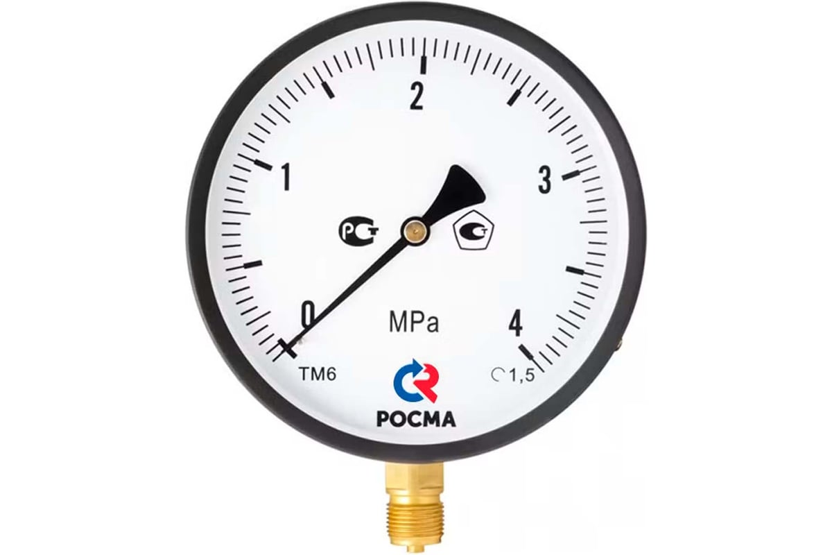 Манометр Росма ТМ-610Р.00 0-60 МПа 150 мм M20x1.5 кл.1.5 IP54, 00000011321