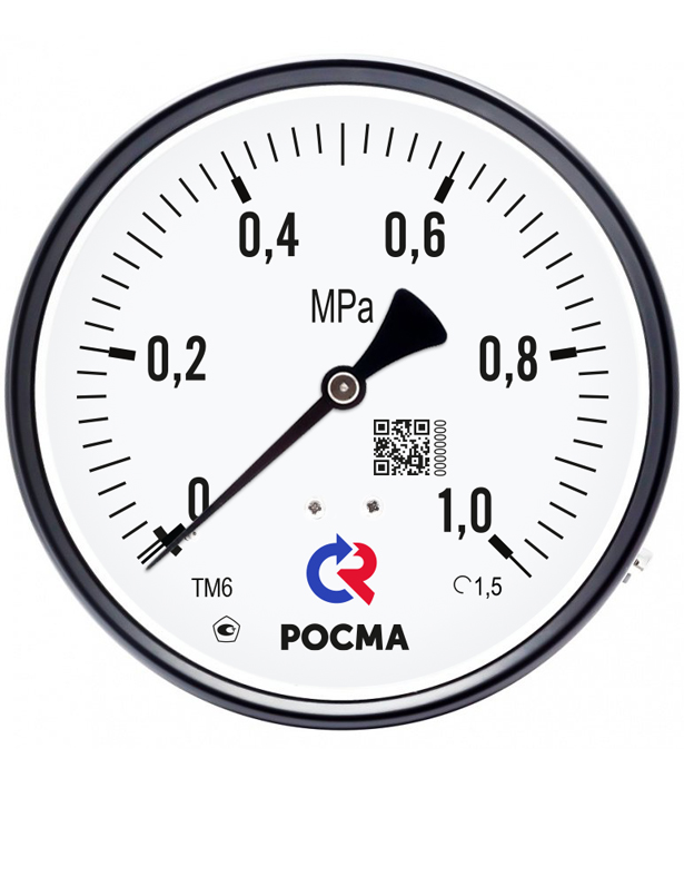 Манометр с поверкой Росма ТМ-510Т.00 0-1.6 МПа 100 мм G1/2