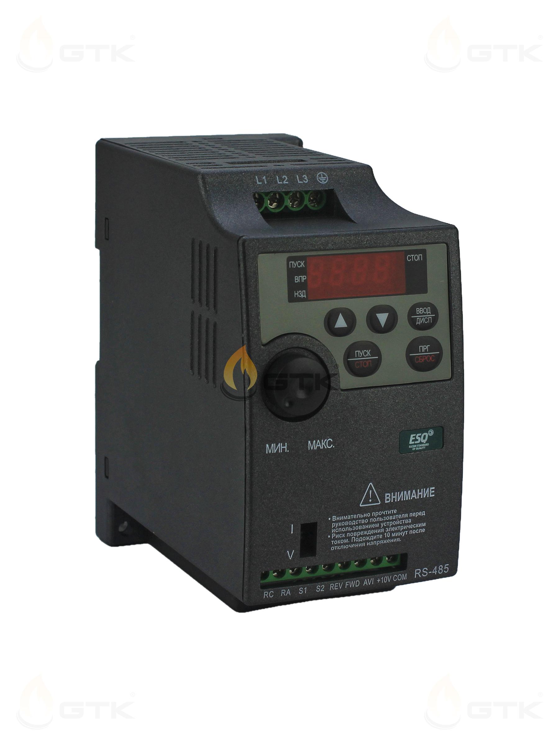 Частотный преобразователь ESQ 210-2S-1.5K 1.5 кВт 200-240В