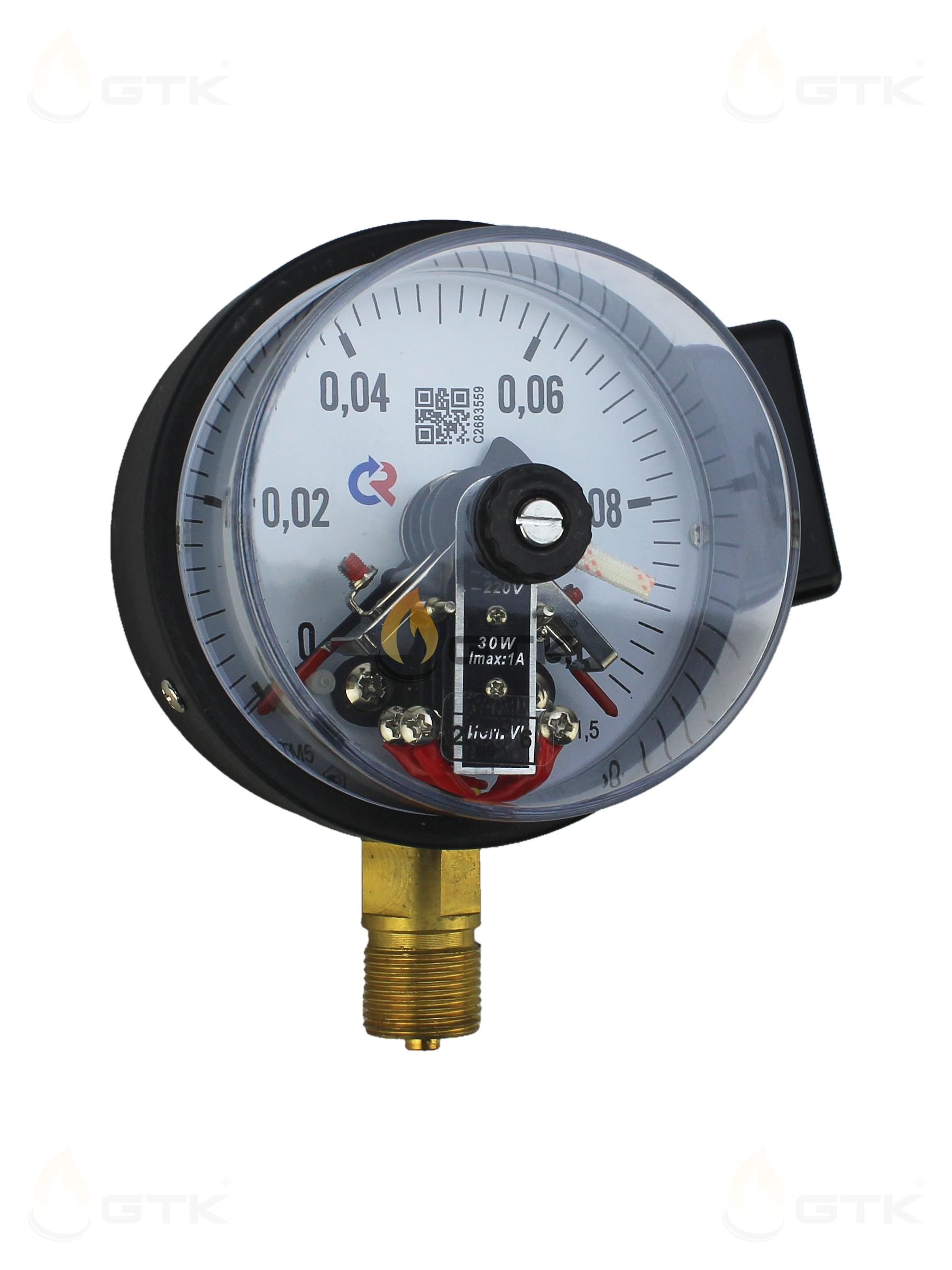 Манометр электроконтактный Росма ТМ-510Р.06 0-0.1 МПа M20x1.5 исп.VI, 00000010414