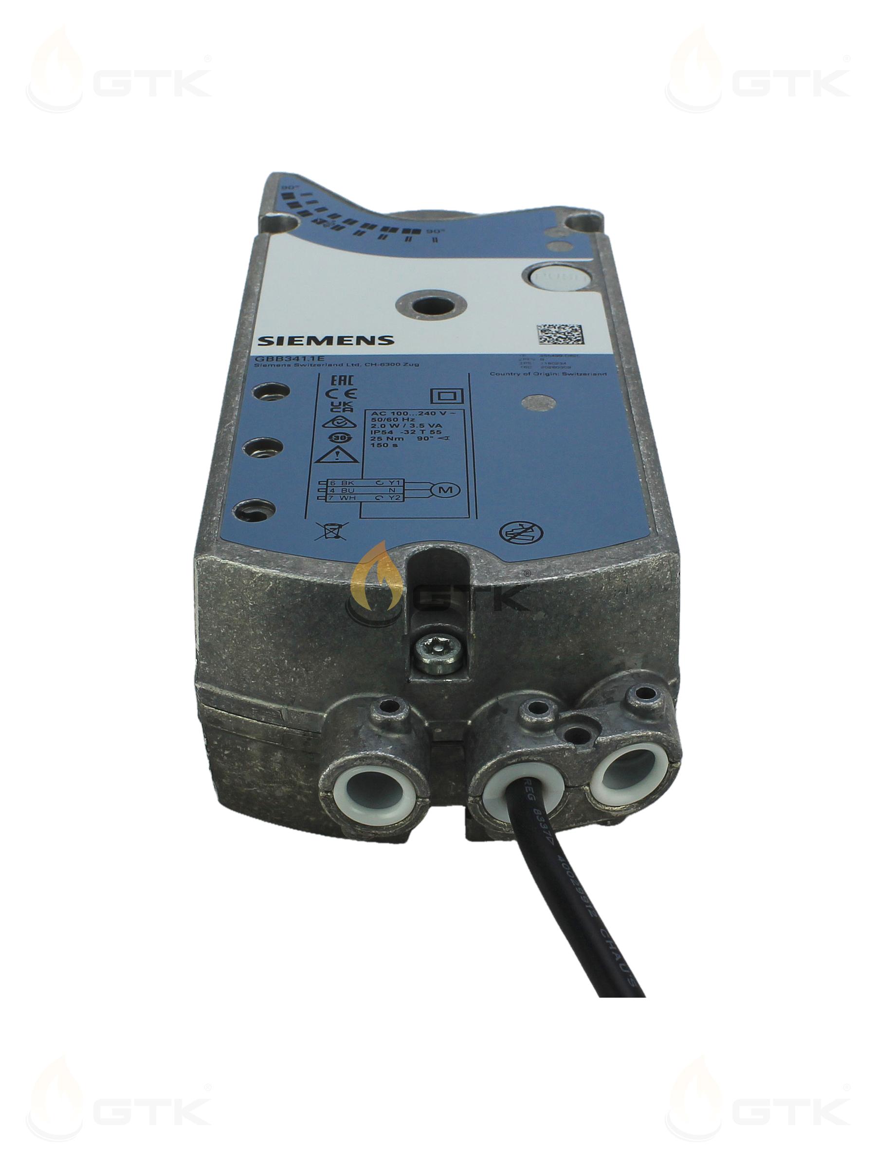 Привод воздушной заслонки Siemens GBB341.1E 25Нм 100-240В 150сек, S55499-D820