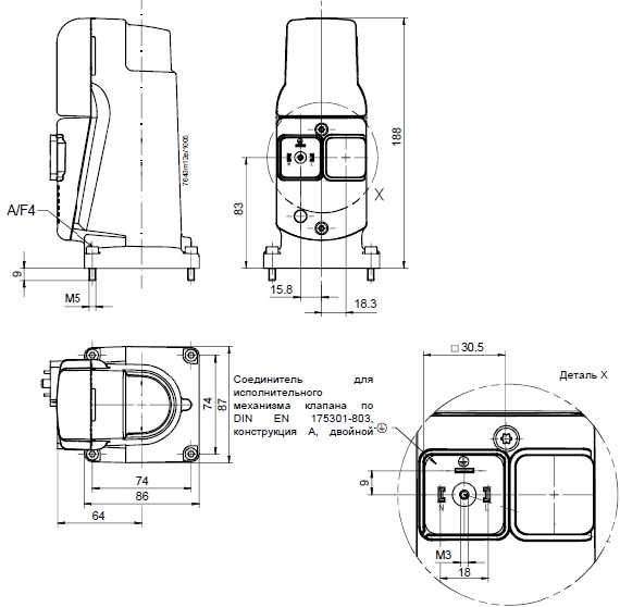 Схемы для Привод для газовых клапанов Siemens SKP25.003E2 | BPZ:SKP25.003E2