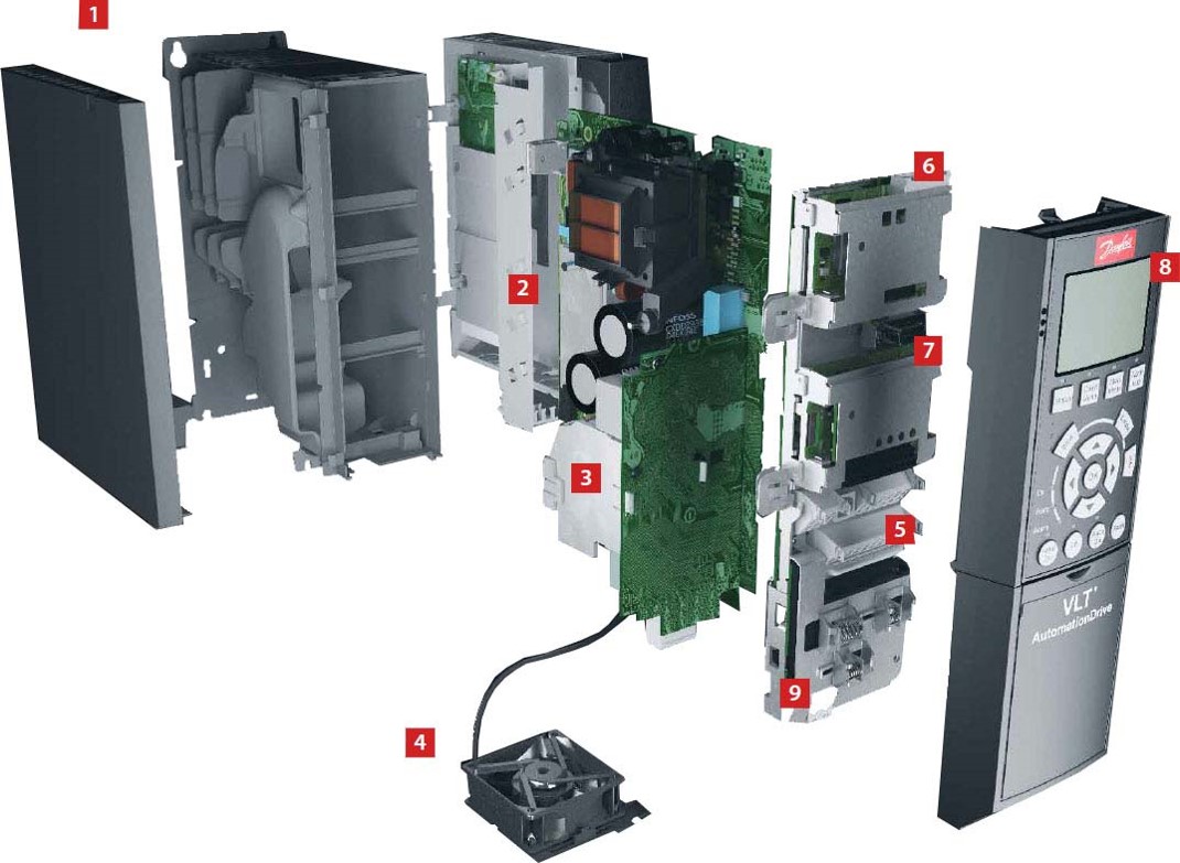 Схемы для Преобразователь частоты  Danfoss VLT HVAC Drive FC 102 |131B3318